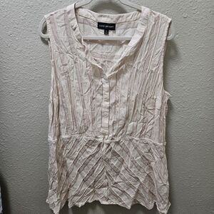 Lane bryant tan and pink top 24